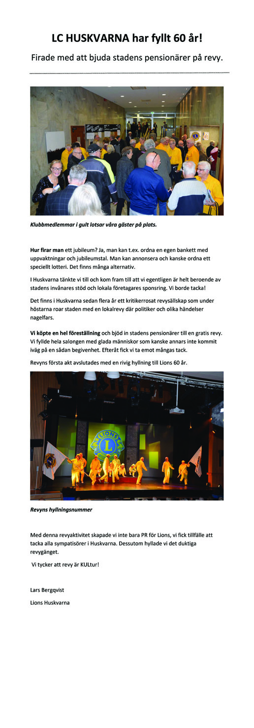 Förslag till The Lions Huskvarna revyn1